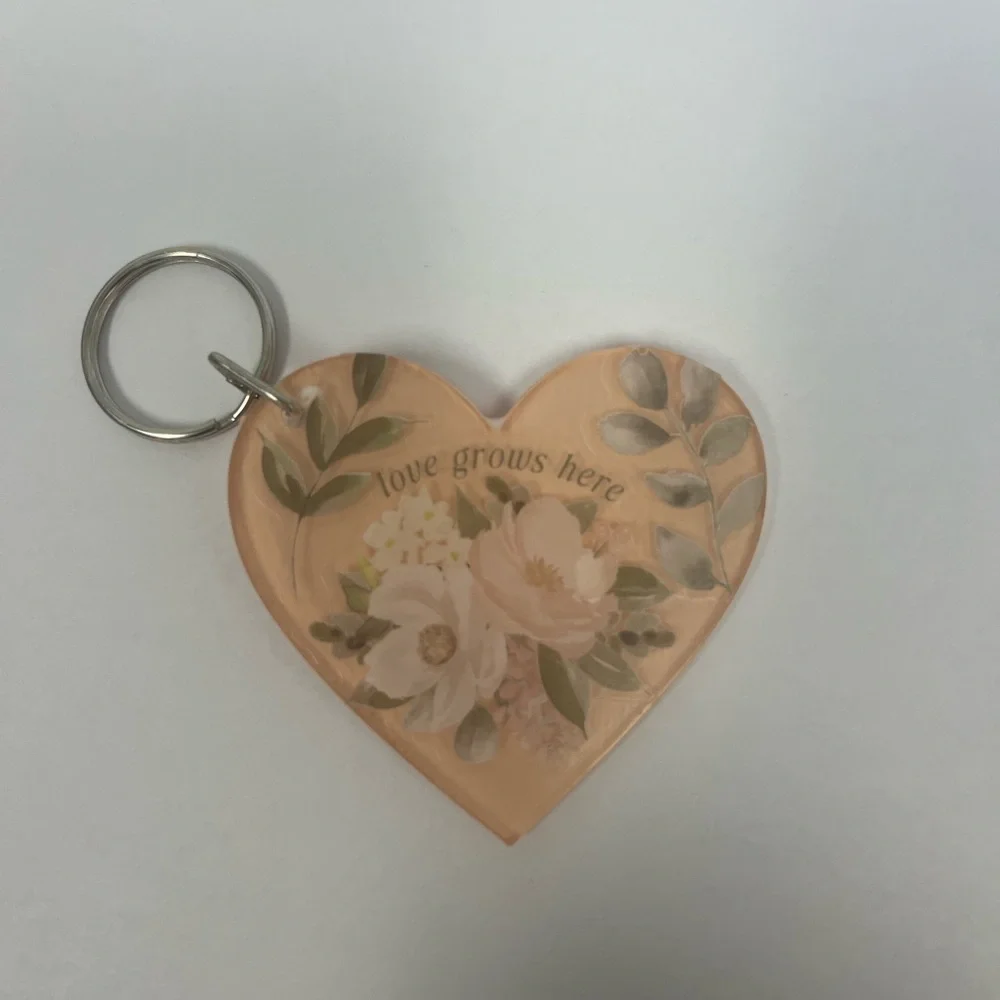 Floral Heart Keychain